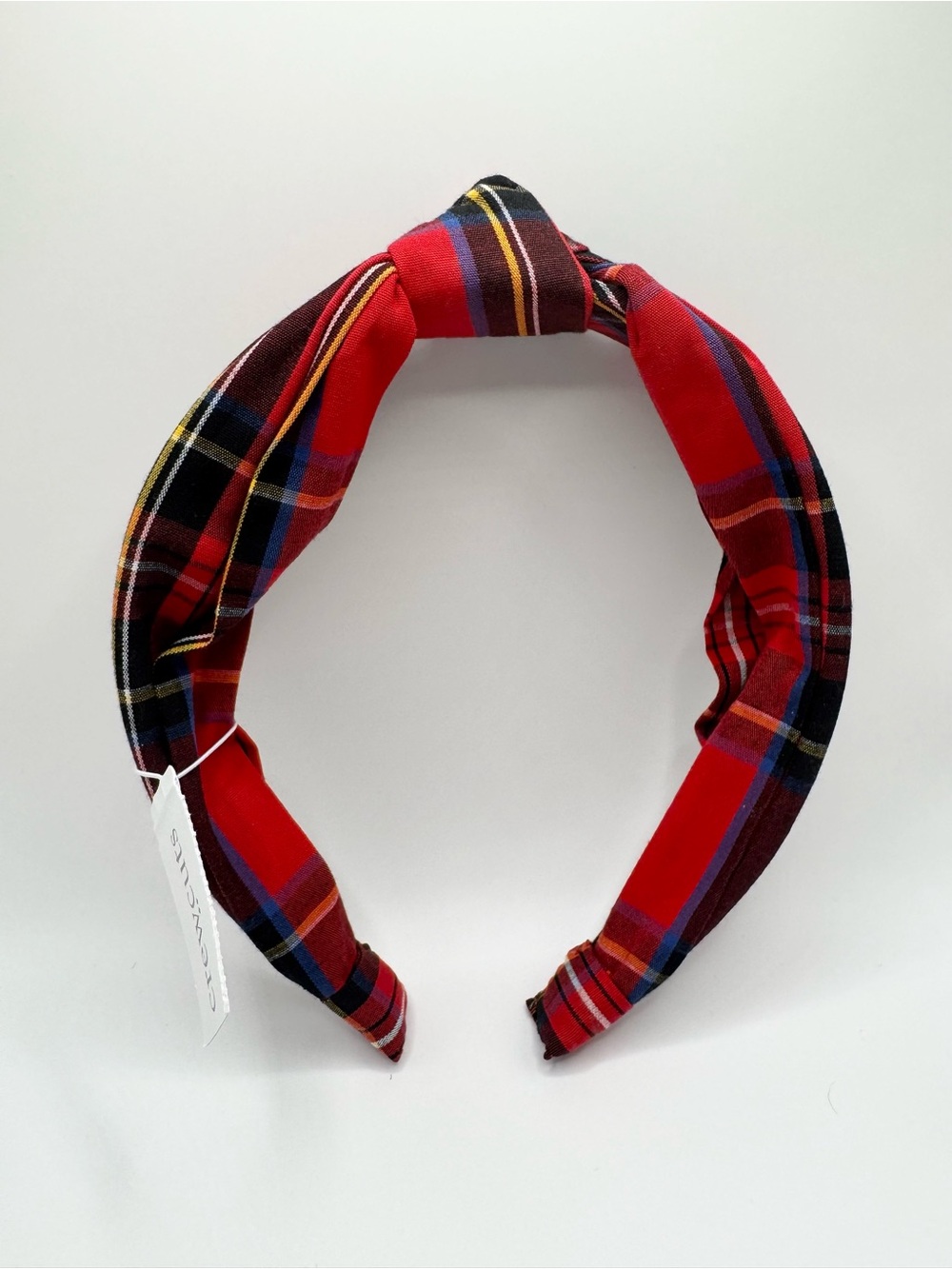 Crewcuts Girls' Red Tartan Knotted Headband - Picture 4 of 12